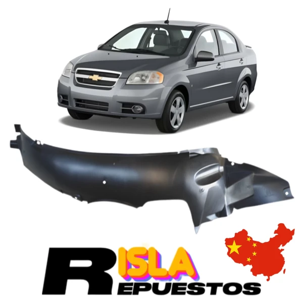 Guardafango Delantero Izquierdo Para Chevrolet Aveo 2007 2016 1.4